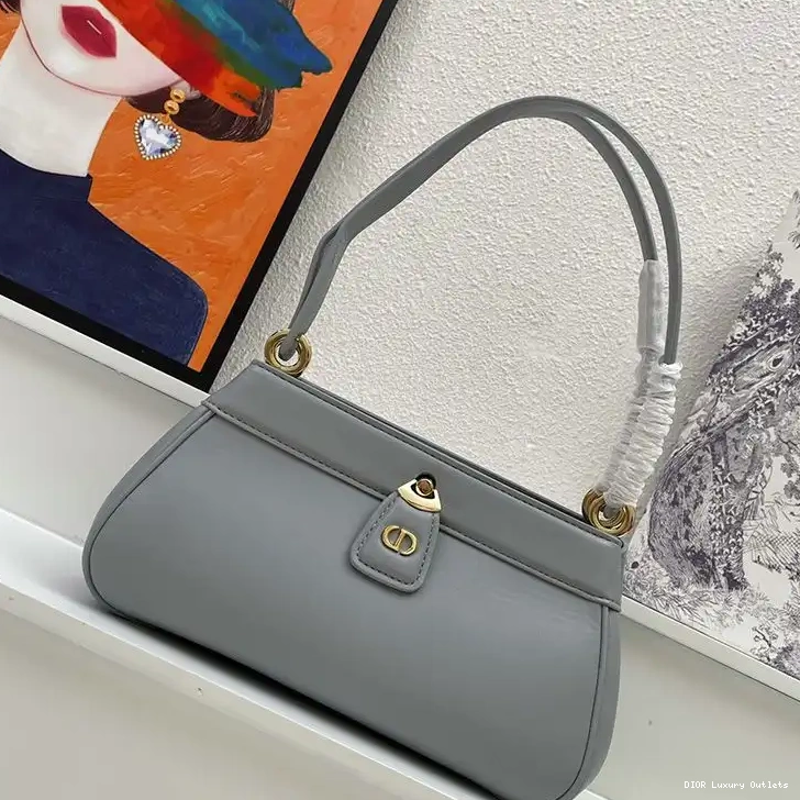Sky Blue Calfskin Dior Box Key Bag Small 0523 Luxury